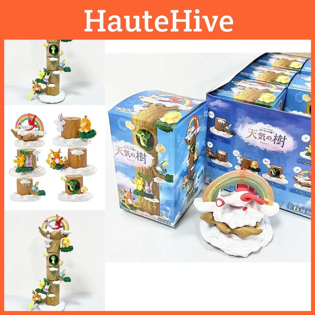 Cute Weather Tree Pokemon Stump Pikachu Blind Box Pvc Figure Anime Collectible