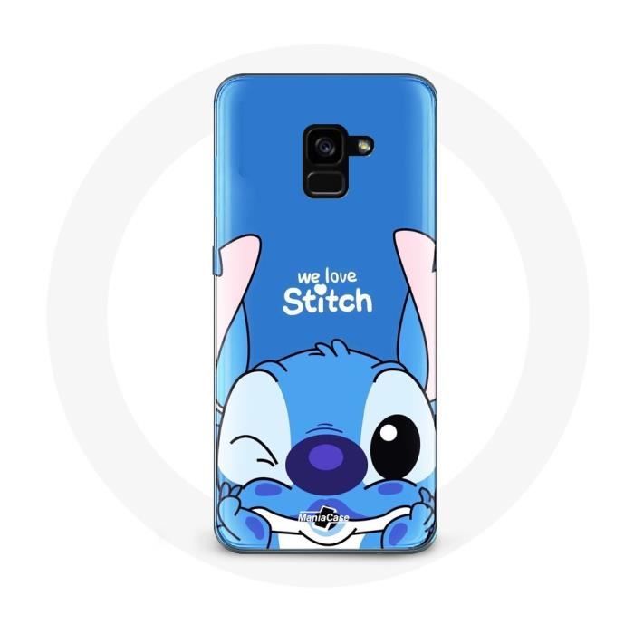 Чехол для Samsung Galaxy A8 Plus Stitch милый синий фон
