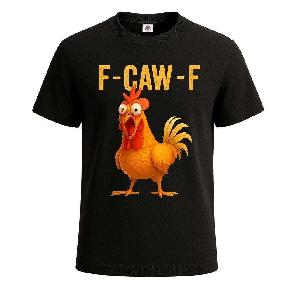 F CAW F COCK Рождественская вечеринка Мужская футболка Шутка Подарок Смешная Рождественская Футболка Топ