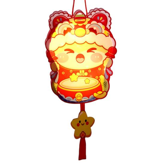 Yousheng Chinese Lantern Making Kit DIY New Year Handheld Lantern Battery-Powered Easy Assembly Cartoon Snake Lantern for The Spring Festival