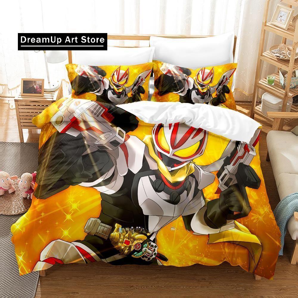 Комплект постельного белья Kamen Rider Geats, односпальная кровать, двуспальная кровать, двуспальная кровать, комплект постельного белья для взрослых и детей, комплект простыней с 3D-аниме