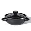 [BLKP] Pearl Metal Enamel Single-Serving Tabletop Pot with Painted Finish, 16cm, Induction Compatible, Limited Edition, All Black, BLKP, AZ-5059