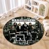 Известная немецкая рок-хэви-метал группа Rammstein Плитка Линденман Круглый ковер Декорация Противоскользящий Домашний коврик для стола и стула Коврик для прихожей и двери Ковер D11