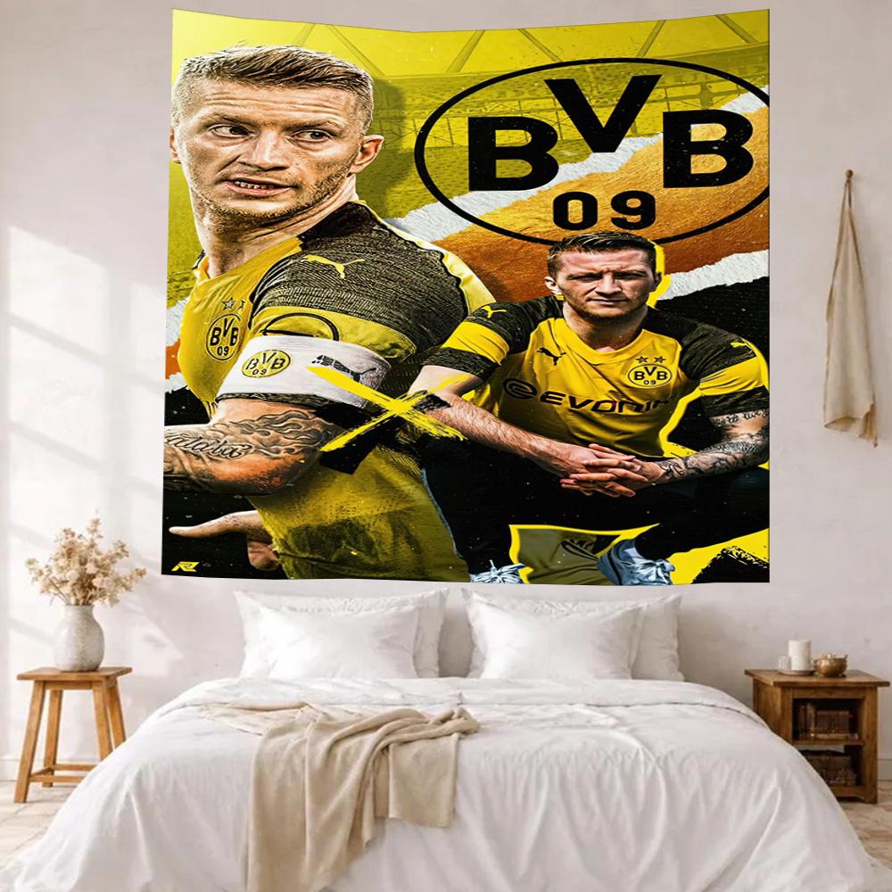 Borussia Dortmund Wall Decor Tapestry Art For Pet Memorial Birthdaywedding Party Backdrop Family Gift