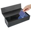 Magnetic Trading Card Storage Box for Sleeved or Unsleeved Cards Black Cardstock Sports Cards Holder with Magnet Lid