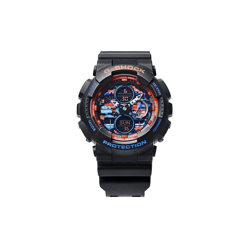 Casio Серия G-SHOCK с двойным ЖК/стрелочным дисплеем, серия на тему городской битвы, ночной бой, двойной дисплей, модный уличный камуфляж, 200 метров GA-140CT-1APR