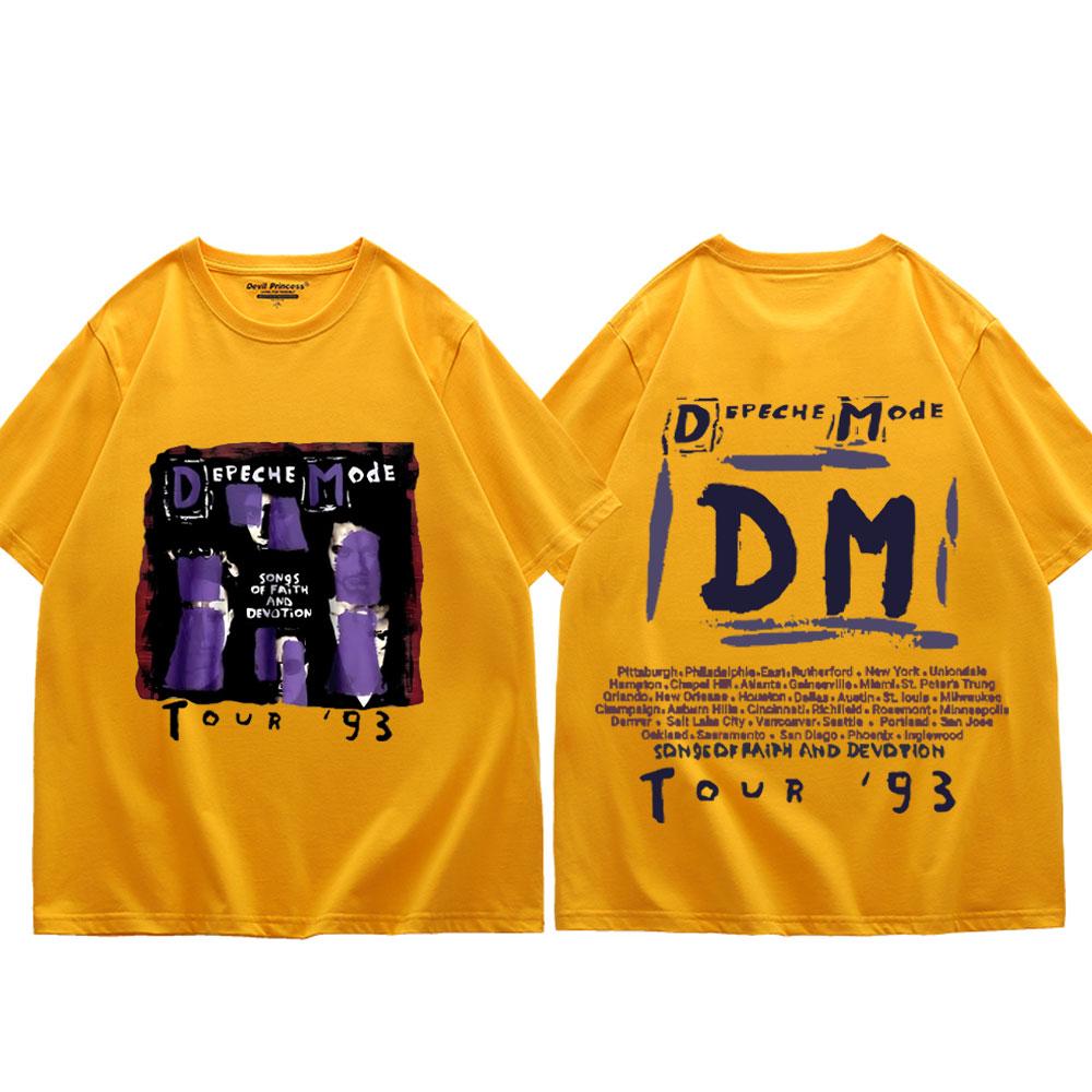 Британская группа Depeche Cool Mode Memento Mori Tour 2023 Принт Футболка 90-х Мужская Женская Мода Рок Футболка Уличные Винтажные Футболки