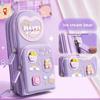 Cute 3 Layers Pencil Case 6 Pockets Organizer Storage Bag Stationery Bag Cartoon Pen Box  Girls