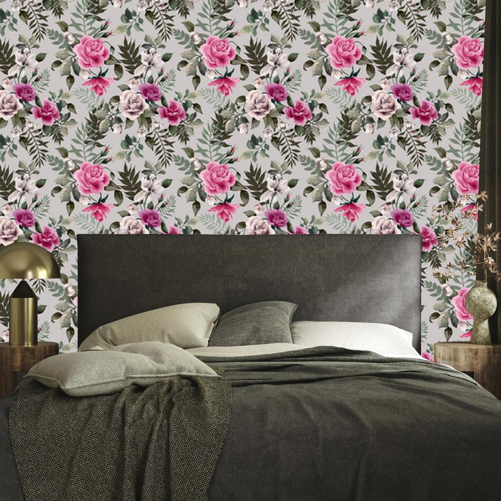 Beautiful colorful roses wallpaper for living room and bedroom 50x1000