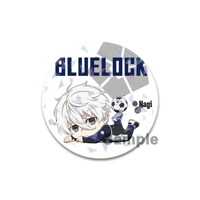 32/44/58mm Blue Lock Tinplate Pin Cartoon Character Bachira Meguru Seishiro Nagi Reo Mikage Brooch Snap-in Badge Accessorie Fans Gift
