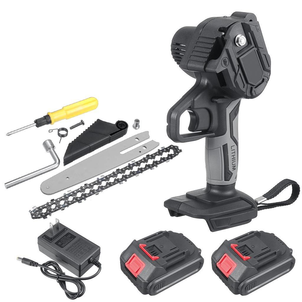 Мини-электрическая пила, бензопила для обрезки деревьев, 6 дюймов, 3000 Вт, портативная пила для обрезки ветвей, садовый инструмент для обрезки деревьев, деревообрабатывающий резак