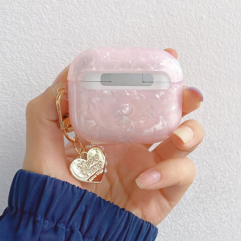 FINON чехол для AirPods 4-го поколения чехол для AirPods 4 милый ремешок-карабин блестящий стильный (розовый)