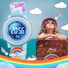 VAPCUFF Подарок для девочек от 3 до 10 лет, Игрушечные часы для детей 3, 4, 5, 6, 7, 8 лет, Подарок на день рождения и праздник для девочек от 4 до 9 лет, Единорог синий