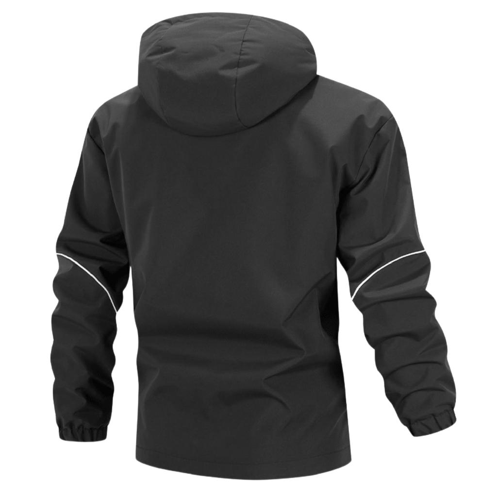 Men'S Loose Jacket Fashionable Multi Pocket Hooded Jacket