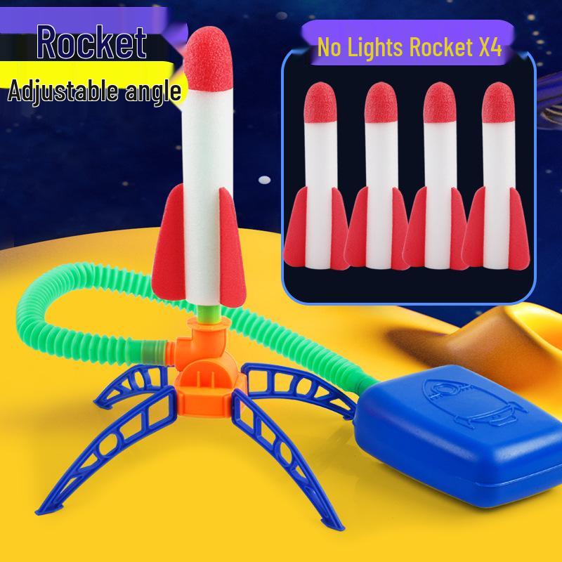 Glowing Rocket Launcher Outdoor Foot-Operated Toy for Kids - Two-Person Flying Arrow Game