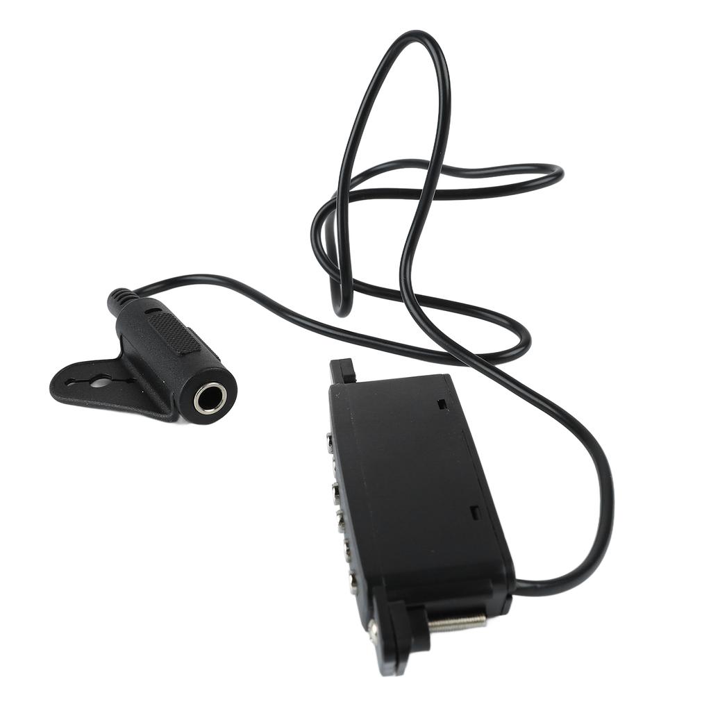 Звукосниматель с 6 отверстиями для резонаторного отверстия, черный, регулируемый звукосниматель для гитары с отверткой, аксессуар для фолк-акустики