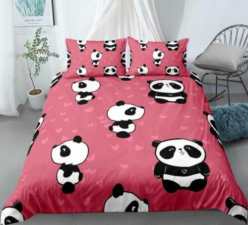 Panda Doona Quilt Duvet Cover Set Pillowcase Single Double Queen King Size Bed