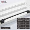 Oukali Classic Cheap Zinc Kitchen Cabinet Drawer 96mm 128mm 160mm 192mm Matte Black Pull Handles