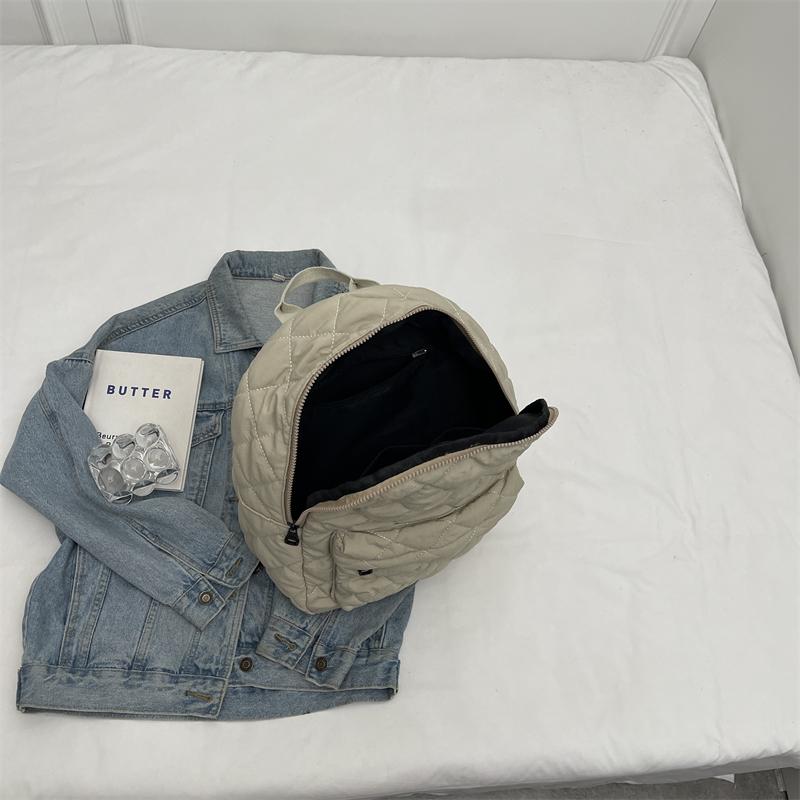 Женский рюкзак Студенческий школьный рюкзак с ромбами