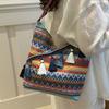 High End Ethnic Style Bag for Women New Commuter Tote Bag for Women Ins Large Capacity Single Shoulder Crossbody Bag for Women