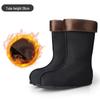 Men's High Tube Warm Rain Boots with Cotton and Velvet Lining