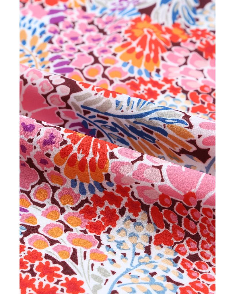 Azura Exchange Платье с рукавами-крылышками и цветочным принтом в стиле бохо