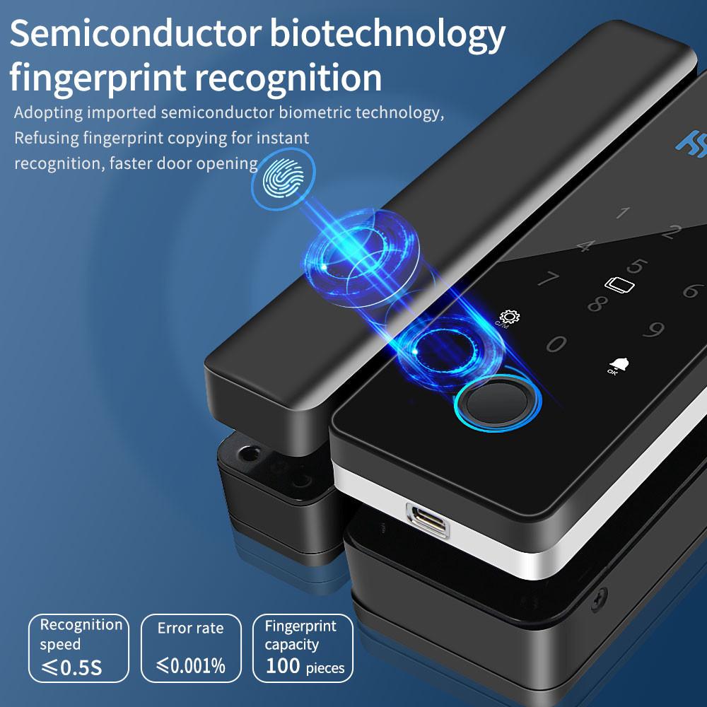 Новый электронный цифровой замок для стеклянной двери, замок с отпечатком пальца, кодовый замок, замок для посещаемости со смартфона, Bluetooth