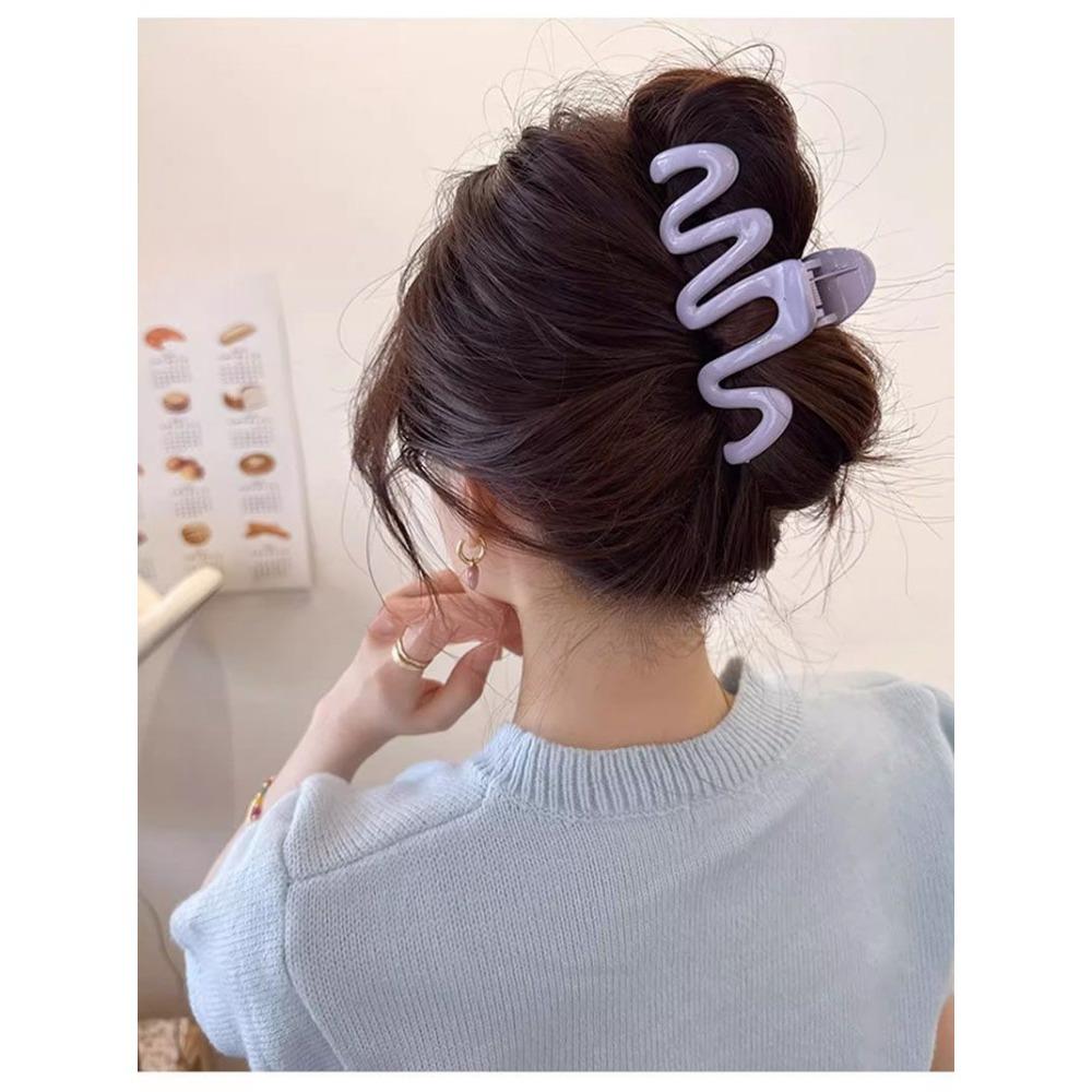 1 шт., заколка для волос Cream Jelly Wave, женская заколка для волос с диском на затылке, зажим для волос в виде акулы, заколка для волос, аксессуары для волос премиум-класса, головной убор