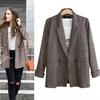 Women Suit Blazer Wool Blends Jacket Coat Plus Size Long Sleeve Blazer Outerwear