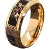 Men's Gold Celtic Dragon Stainless Steel Ring with Knot Design