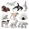 10Pcs Arctic Circle Ocean Sea Animal Figurines Set  Animal Learning Models Figures Christmas New Year Birthdays Gift