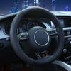Чехол на руль автомобиля DERMAY, 4 цвета, 4 сезона, подходит для 37-38 см(14,5-15 дюймов) Автомобильный Стайлинг Рулевое колесо