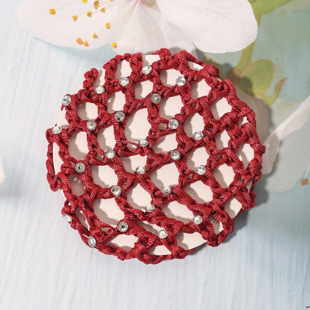 Резинки для волос, чехол для пучка, снуд, модный головной убор, балетная сетка для волос для девочек, эластичная сетка для волос для женщин