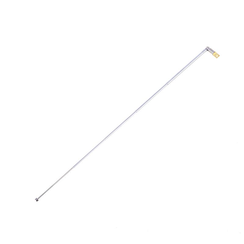 1Pc 37Cm 5 Section Telescopic Stainless Steel Am Fm Radio Universal Antenna