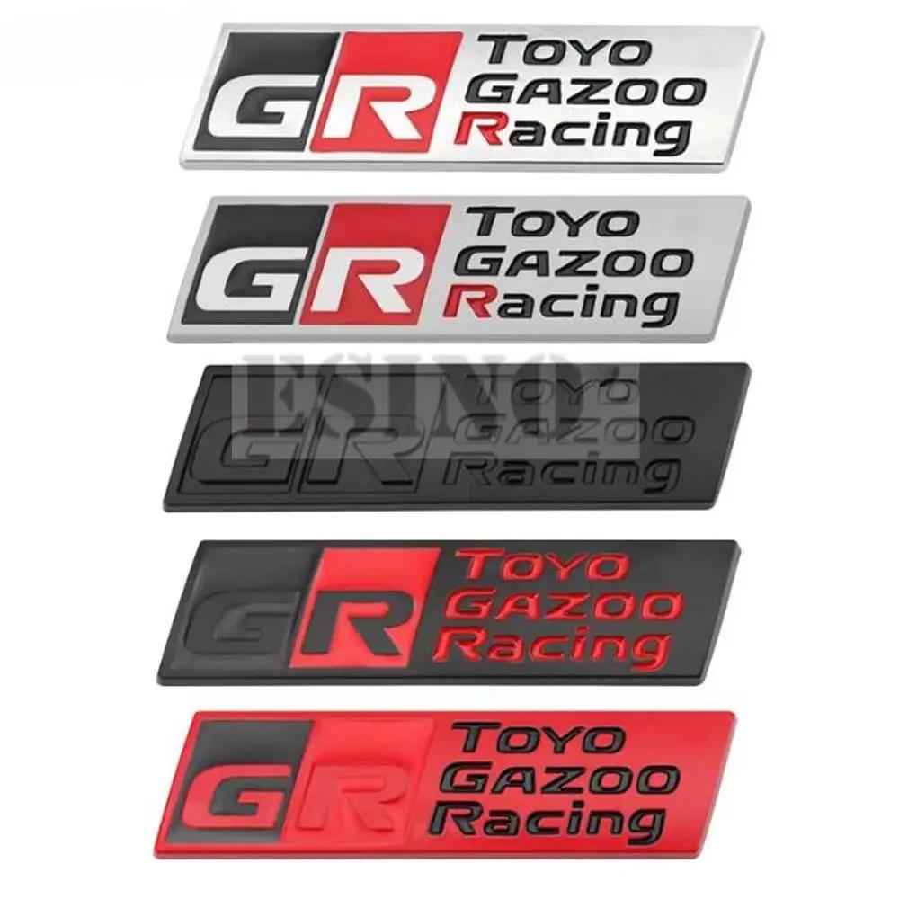 1 шт. Автомобильный стайлинг Gazoo Racing GR 3D Значок из цинкового сплава для решетки радиатора автомобиля Металлическая эмблема Наклейка для Supra AE86 GT86 Corolla