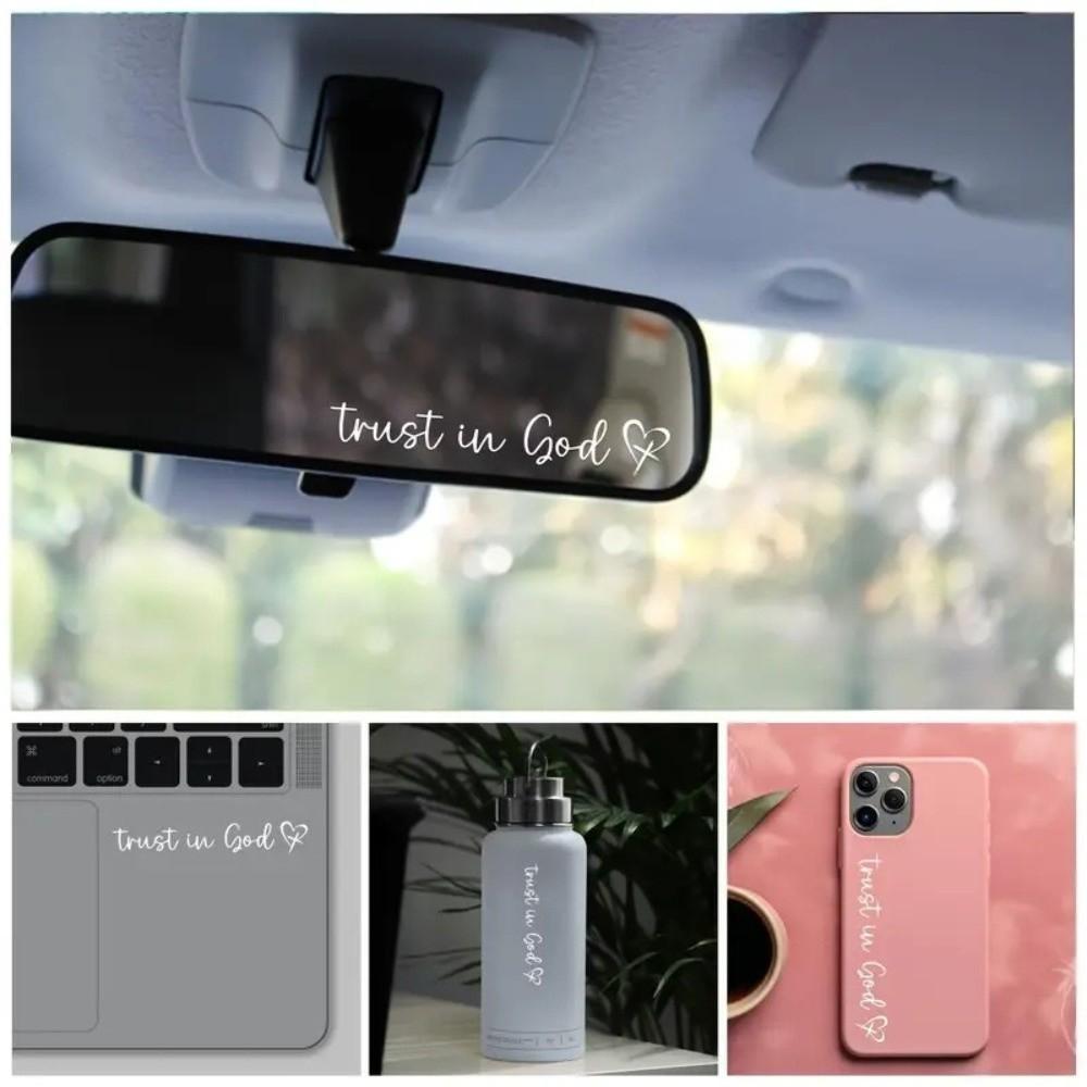 3pcs Faith-Based Car Decals Bible Verse Rear View Mirror Decals for Car Interior Decor