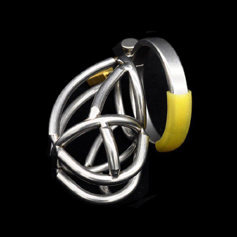Мужская клетка верности из нержавеющей стали, клетка для пениса, кольцо для пениса, стандартный металлический замок