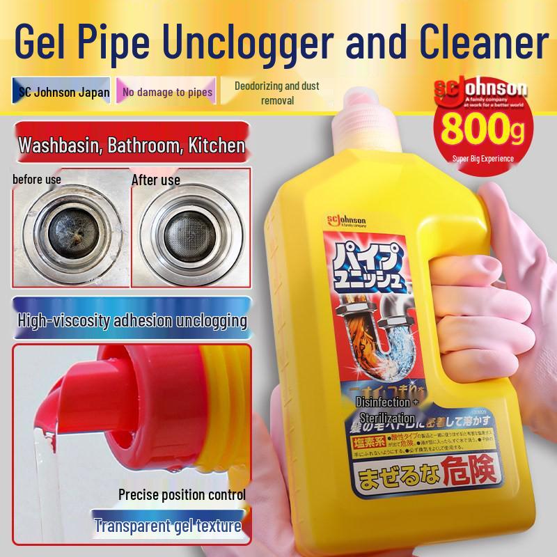 Japan S.C. Johnson Pipe Unclogger: Toilet, Kitchen & Bathroom Deodorizer & Oil Stain Cleaner