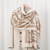 Woju Skin-friendly Velvet New Autumn and Winter Skin-friendly and Warm Imitation Cashmere Printed Scarf Geometric Versatile Cover