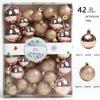 42PCS Plastic Christmas Ball Set 7 Colors Xmas Baubles High-quality Xmas Ornament Ball  Home