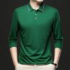 Men S Long Sleeve Polo Shirt Casual Solid Color Top