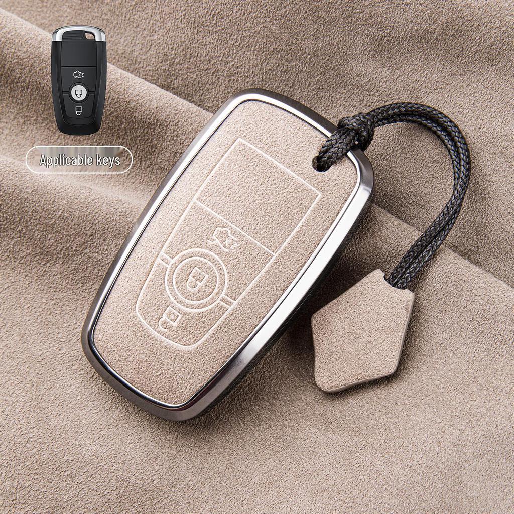 Premium Sheepskin Key Cover for Ford Explorer ST, Edge L, Mondeo EVOS