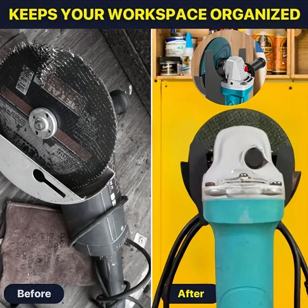 Держатель для угловой шлифмашины Держатель для полировальной машины Стойка для хранения угловой шлифмашины Подвеска для гаражного инструмента для дома Резаки Полировальные машины Ручной инструмент для шлифования
