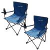 Camping Chair Set of 2 Blue [Lightweight/load Capacity 100kg] Outdoor Chair Lounge Chair Folding Leisure Chair Chair Comes with Storage Bag Change
