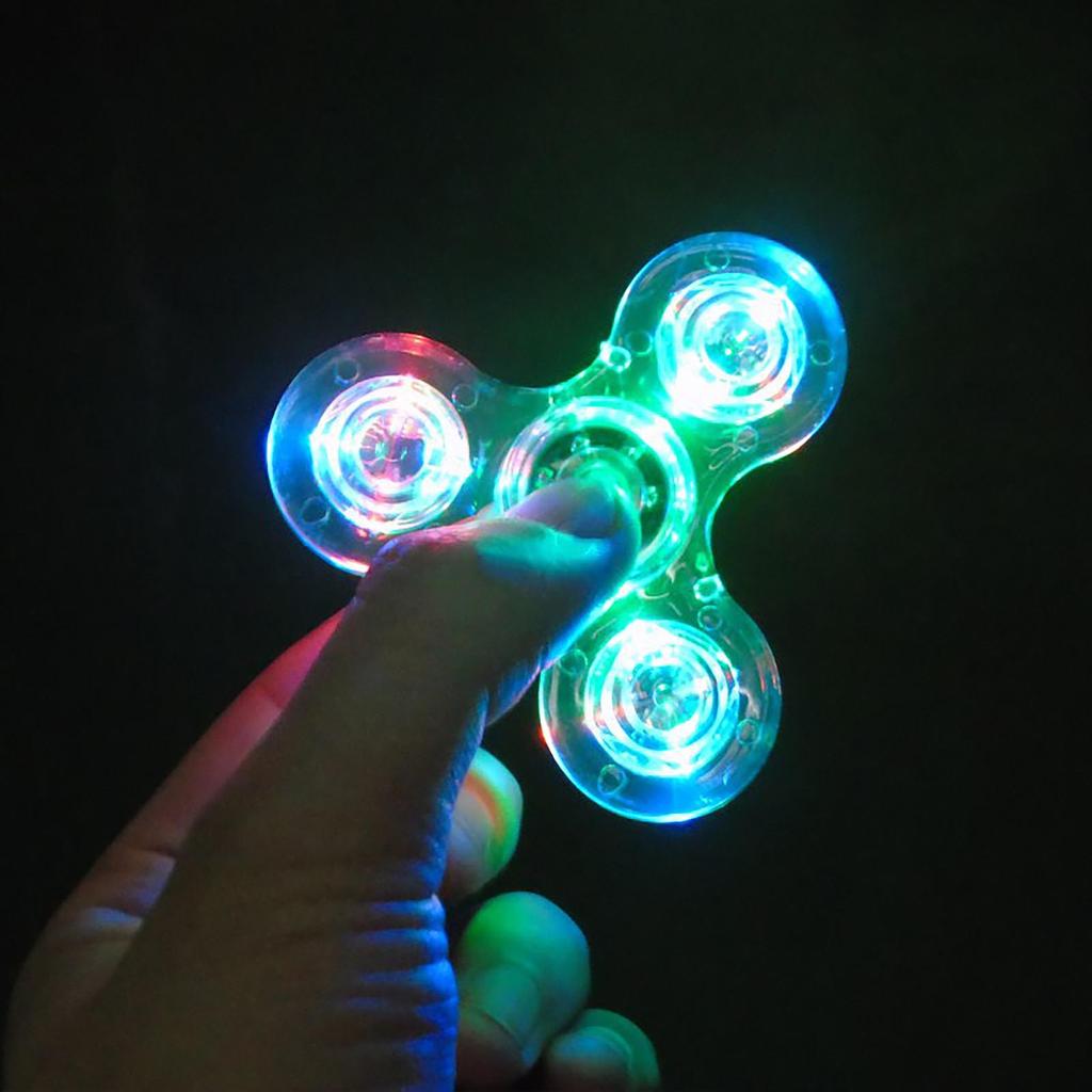 Folulus Crystal LED Light Finger Gyro Toy Anxiety Relief Toys For Children And Adults