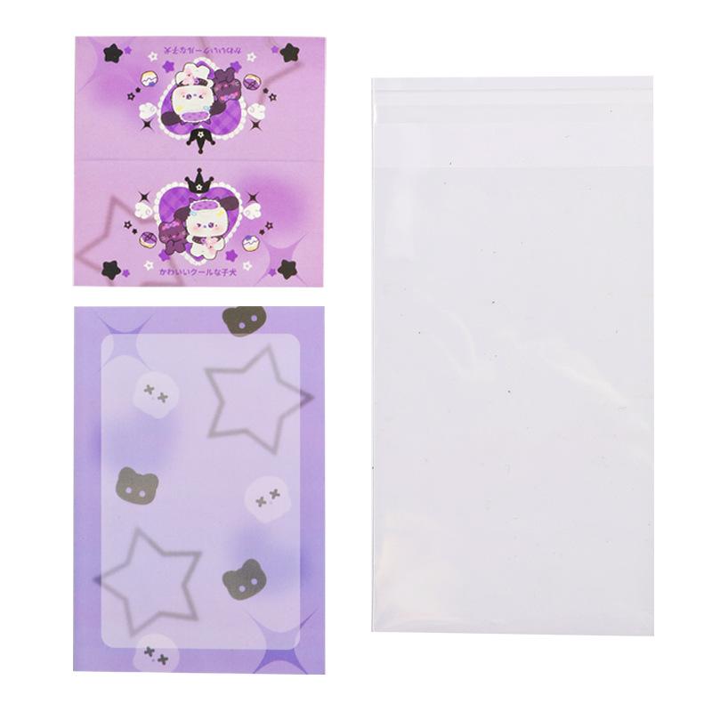 5 комплектов, корейский Ins, милый мультяшный щенок, голова карты, задняя сумка Opp, Kpop, 3-дюймовый держатель для фотокарточек, карман для девочек, карман для карт, упаковка «сделай сам»