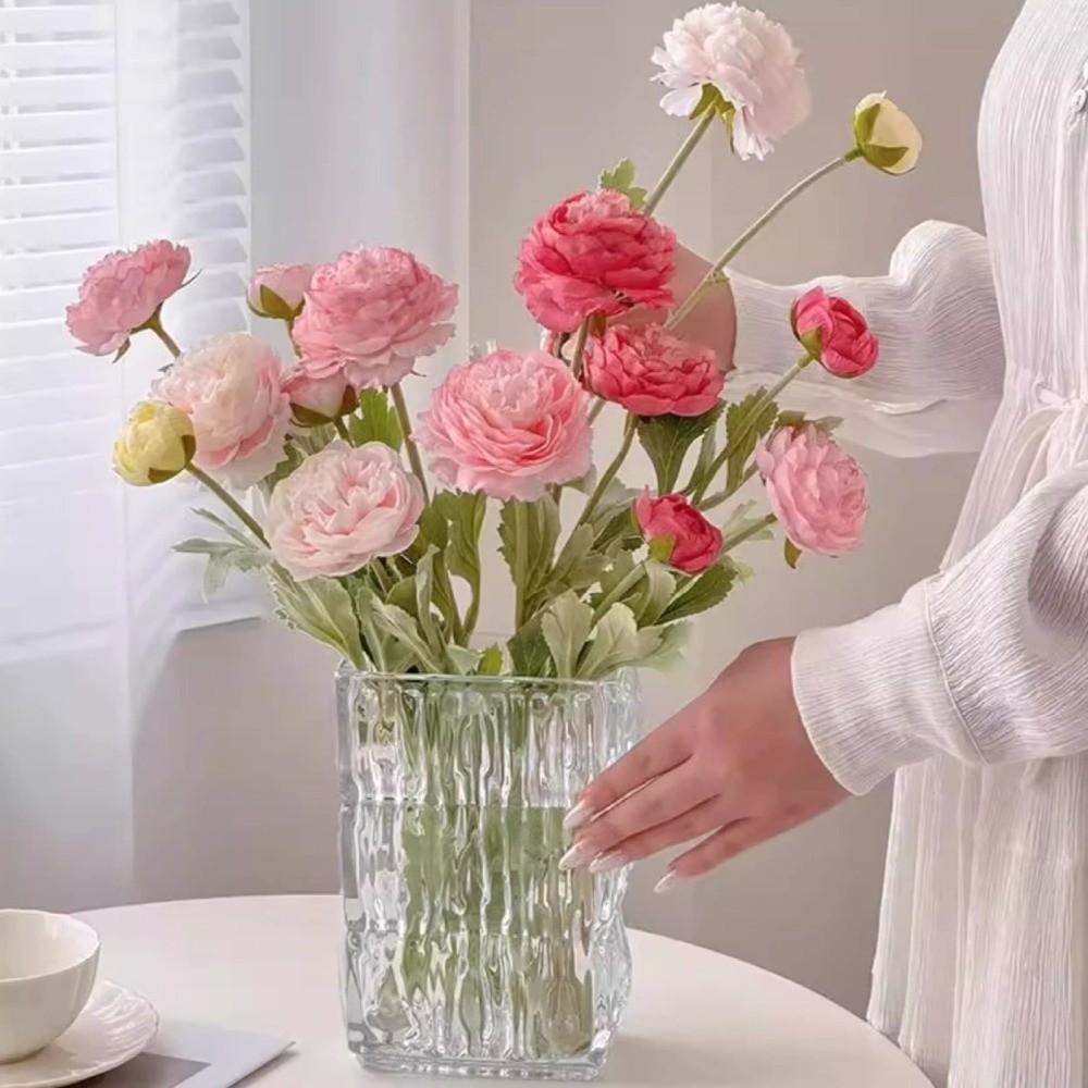 1PCS Silk Artificial Flowers 3 Heads Bouquet Peony DIY Gift Fake Bouquet Wedding Garden Decoration