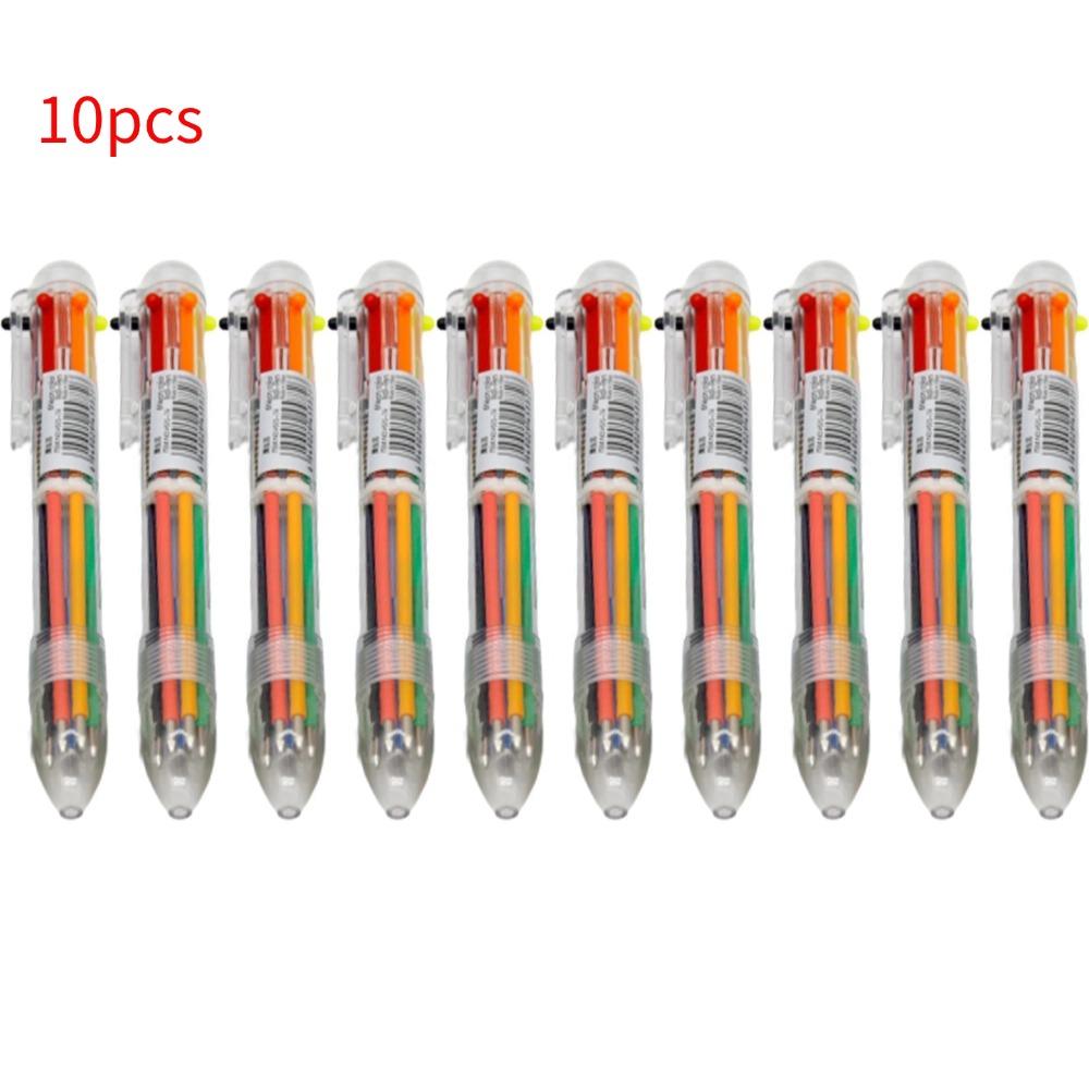 6 In 1 Color Multi Function Ballpoint Pen 0.5mm Novelty Multi-color Children's Gifts Korean Stationery 6 Colours Ball Point Pen