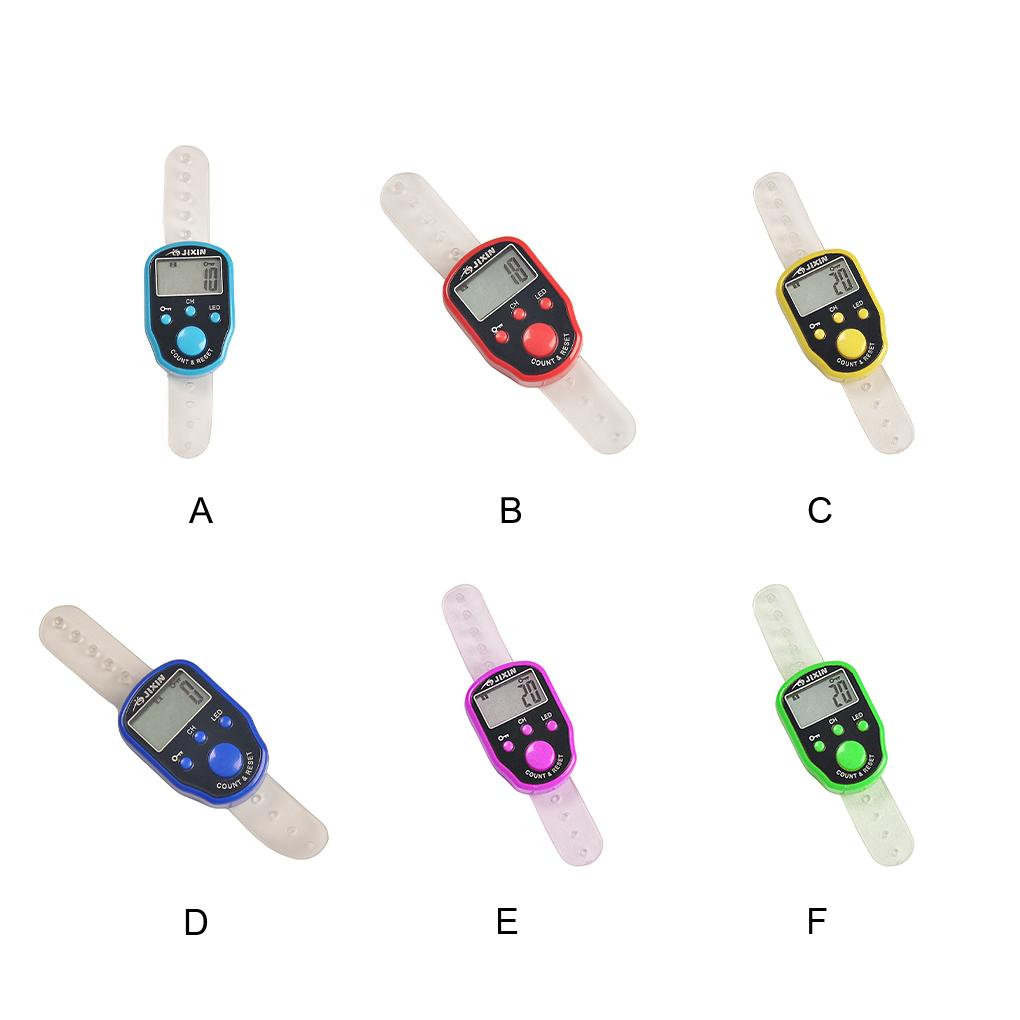 Мини-маркер рядов с напальчником и светодиодной подсветкой, электронный цифровой ЖК-дисплей, счетчик времени для вязания в гольфе