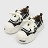 Bandage Canvas Shoes Black and White Couple Big Head Shoes Platform Men's Shoes Trendy Retro Versatile Heightening Board Shoes